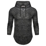 FFXZSJ Brand men's long-sleeved hooded casual T-shirt, fashionable and stylish T-shirt, comfortable cotton  European size S-2XL