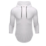 FFXZSJ Brand men's long-sleeved hooded casual T-shirt, fashionable and stylish T-shirt, comfortable cotton  European size S-2XL