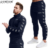Algodão masculino roupas esportivas casuais ao ar livre streetwear roupas masculinas jogger moda jaqueta de fitness calças