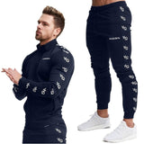 Algodão masculino roupas esportivas casuais ao ar livre streetwear roupas masculinas jogger moda jaqueta de fitness calças
