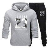 Novo homem hoodies terno jordan 23 agasalho moletom terno velo com capuz + calças de suor jogging homme pulôver 3xl terno esportivo masculino