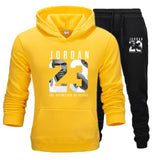 Novo homem hoodies terno jordan 23 agasalho moletom terno velo com capuz + calças de suor jogging homme pulôver 3xl terno esportivo masculino