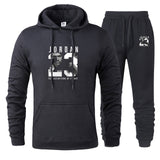 Novo homem hoodies terno jordan 23 agasalho moletom terno velo com capuz + calças de suor jogging homme pulôver 3xl terno esportivo masculino