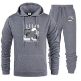 Novo homem hoodies terno jordan 23 agasalho moletom terno velo com capuz + calças de suor jogging homme pulôver 3xl terno esportivo masculino