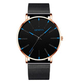 2020 moda masculina minimalista ultra fino relógios simples negócios aço inoxidável malha cinto relógio de quartzo relogio masculino