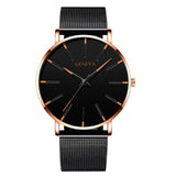 2020 moda masculina minimalista ultra fino relógios simples negócios aço inoxidável malha cinto relógio de quartzo relogio masculino